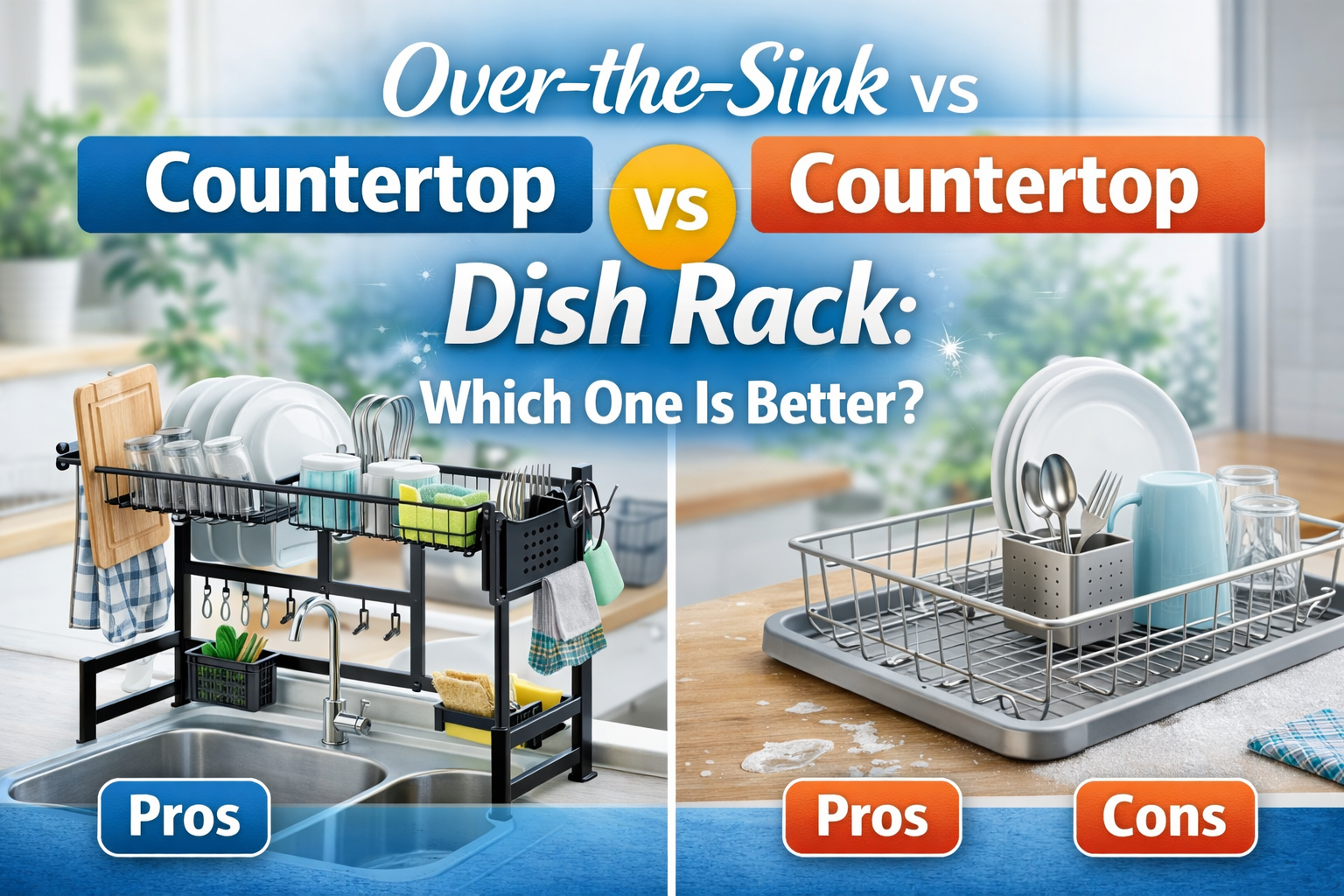 Over-the-Sink vs Countertop Dish Rack: Which One Is Better?