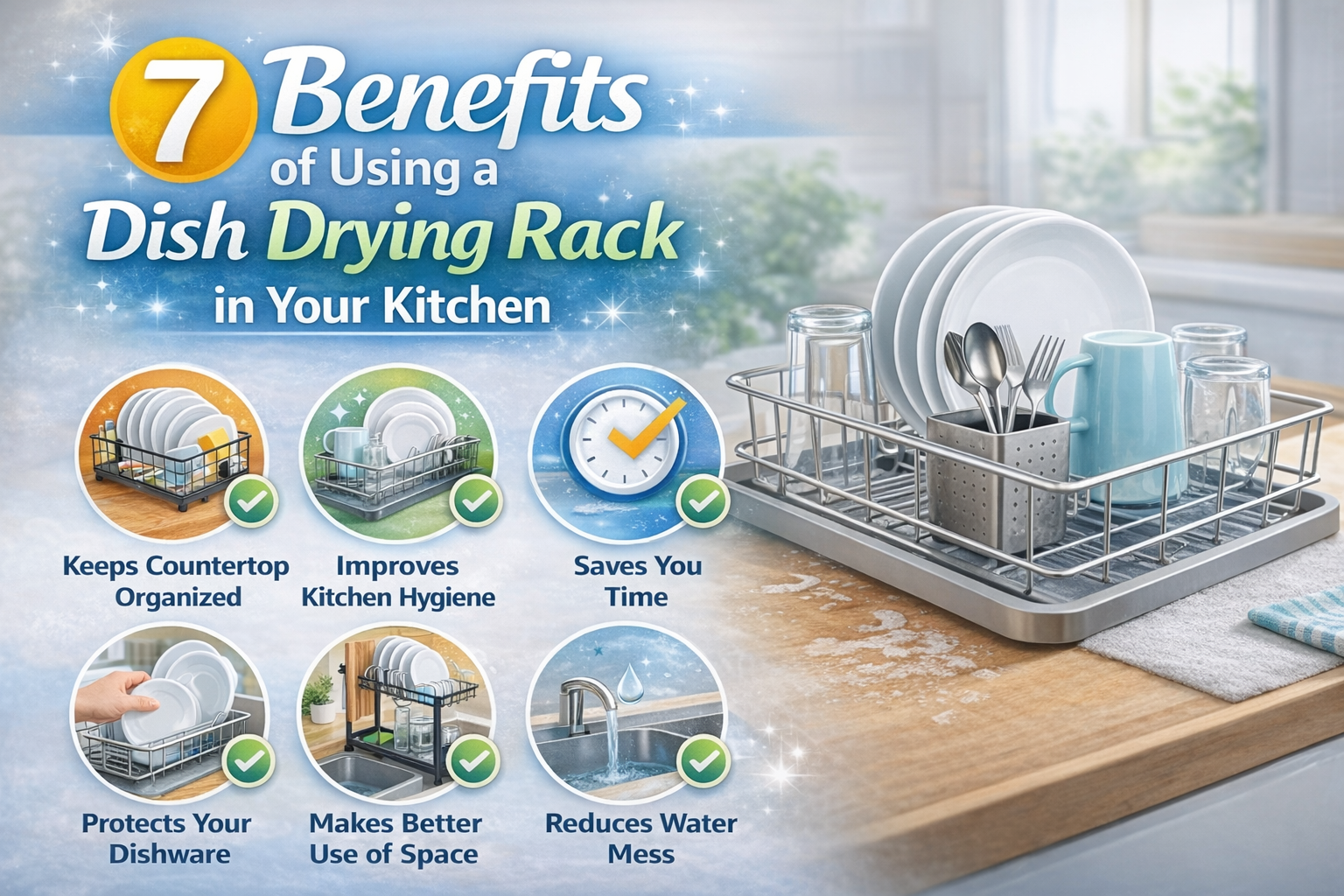 7 Benefits of Using a Dish Drying Rack in Your Kitchen