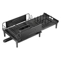 Large Extendable Dish Drying Rack with Drainboard Adjustable Anti Leakage for Kitchen Counter