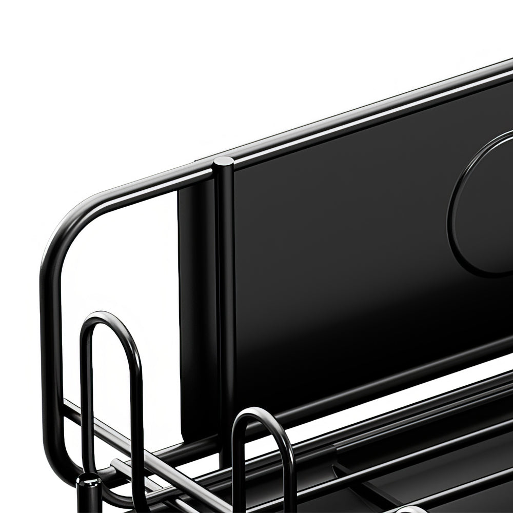 Large Extendable Dish Drying Rack with Drainboard Adjustable Anti Leakage for Kitchen Counter