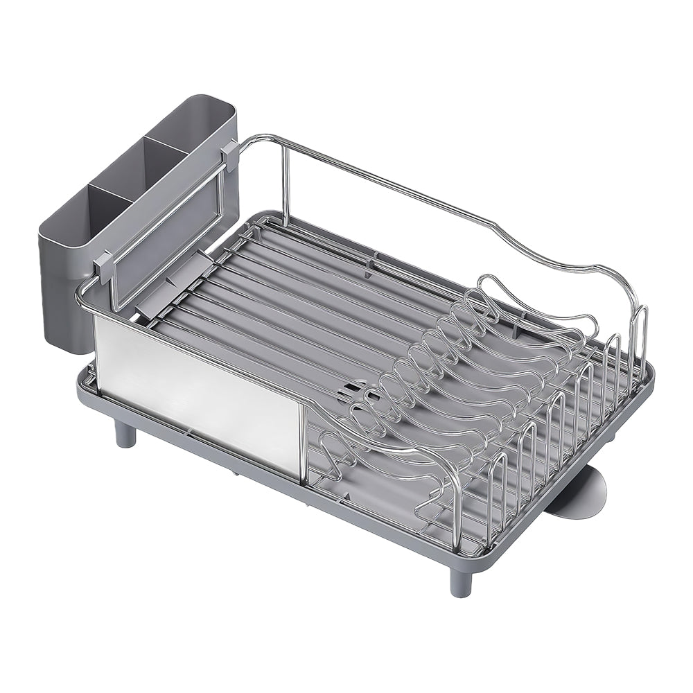 Stainless Steel Dish Drying Rack Large Capacity Countertop Drainer with Drainboard and Utensil Holder