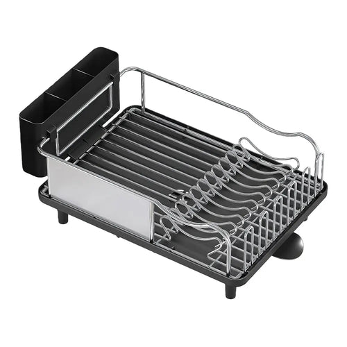 304 Stainless Steel Dish Drying Rack Large Capacity Countertop Drainer with Drainboard Ismatind