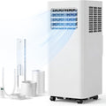 8000 BTU Portable Air Conditioner, 3-in-1 Cools 350 Sq.Ft, Quiet AC with Fan & Dehumidifier, LED Display, Remote, 24H Timer, Window Kit, for Bedroom/Office/Dorms woonhhop