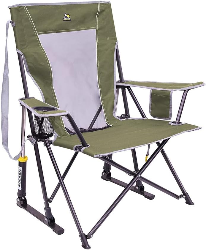 GCI Outdoor Sunshade Rocker Outdoor Rocking Chair with Canopy woonhhop