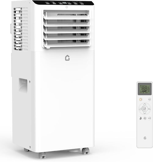 8,000 BTU Portable Air Conditioner, AC Unit with Built-in Cool, Dehumidifier & Fan Modes for Room up to 350 sq.ft, Conditioner Remote Control, 24 Hour Timer, Installation Kit woonhhop