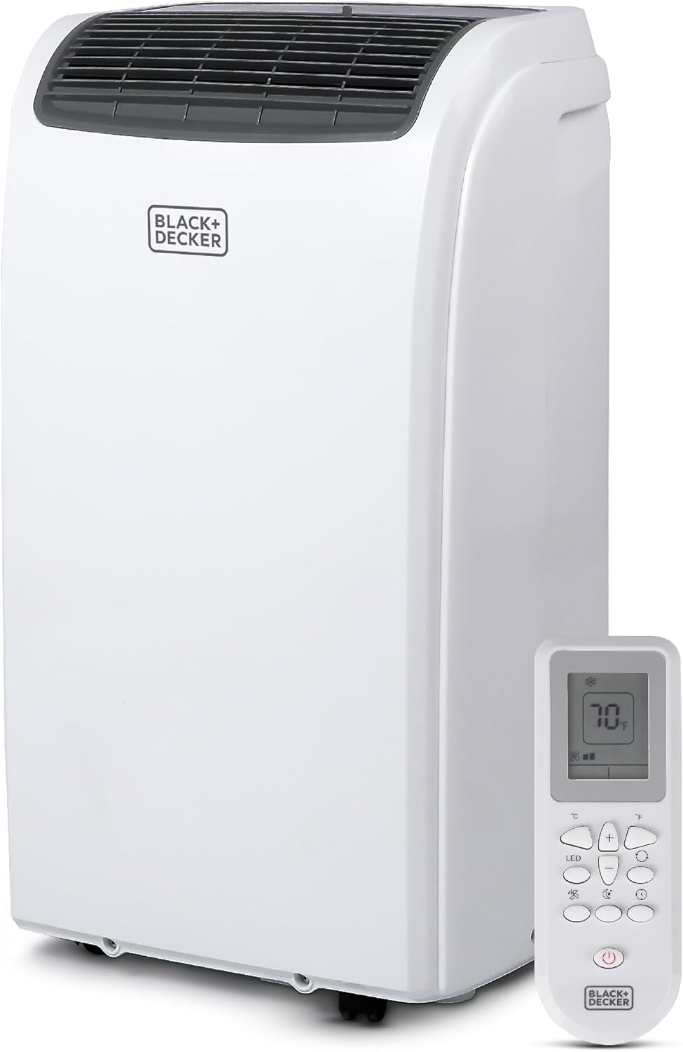 BLACK+DECKER Smart Portable Air Conditioner with Heat, 12,000 BTU Cooling, 9,000 BTU Heating for Rooms up to 550 Sq. Ft., Follow Me Remote, BPACT12HWT, White woonhhop