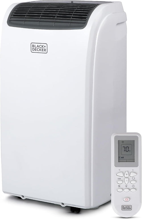 BLACK+DECKER Smart Portable Air Conditioner with Heat, 12,000 BTU Cooling, 9,000 BTU Heating for Rooms up to 550 Sq. Ft., Follow Me Remote, BPACT12HWT, White woonhhop