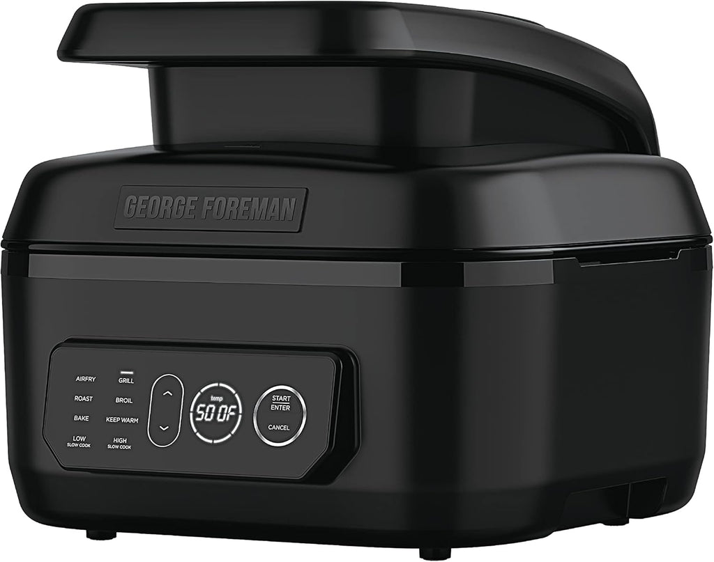 George Foreman Beyond Grill?7-in-1 Electric Indoor Grill with Air Fry Technology, MCAFD800D, Black, Large woonhhop