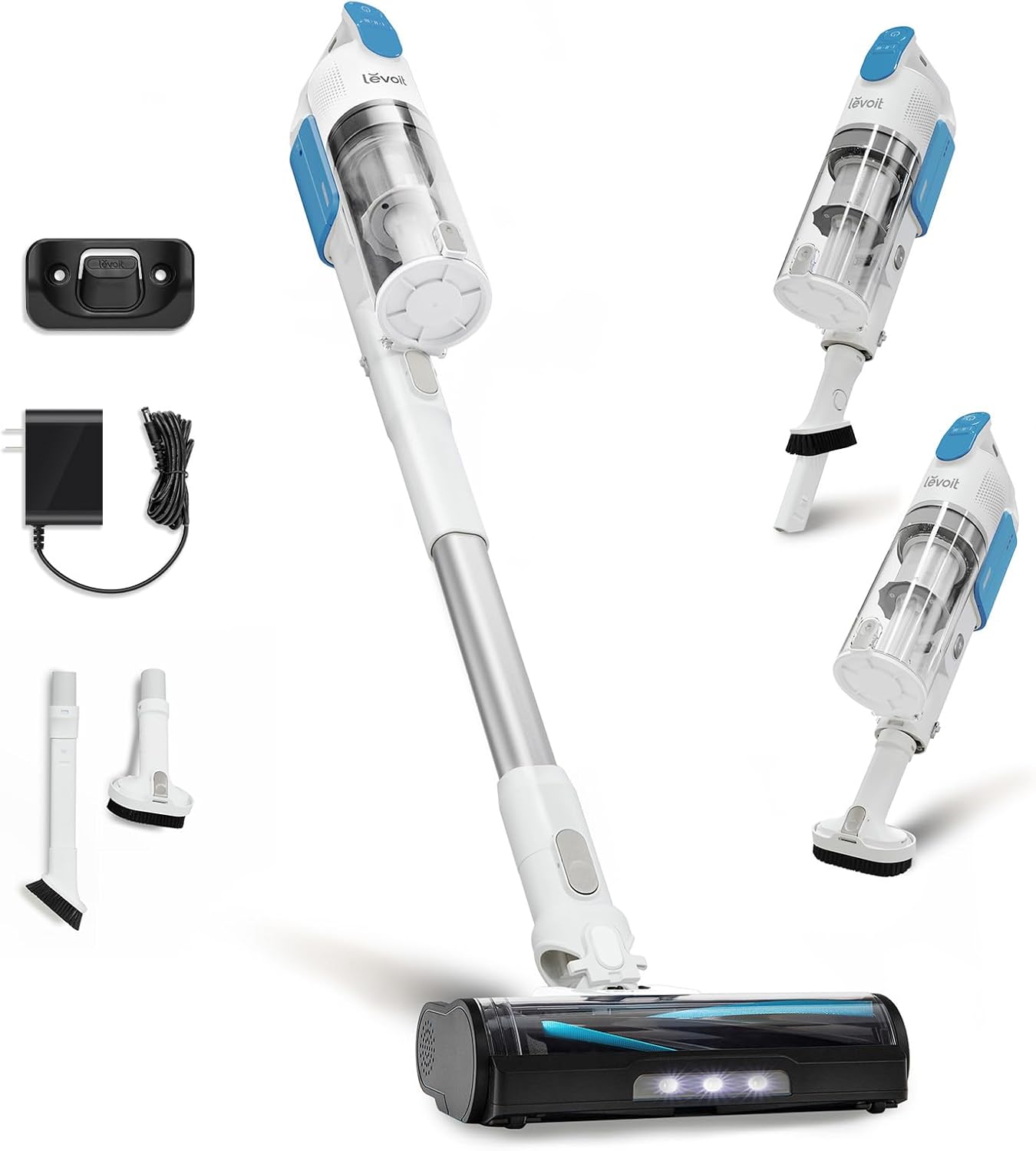 LEVOIT Cordless Vacuum Cleaner with HEPA Filter, Stick Vac with Tangle-Resistant Design, Up to 60 Mins, Powerful Suction, Lightweight, Mini Motorized Brush, for Carpet, Hard Floor, Pet Hair, LVAC-300 woonhhop