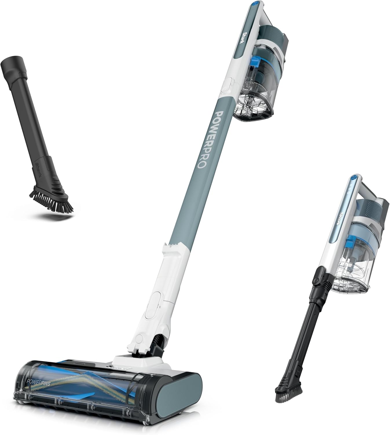 Shark Pet Cordless Stick Vacuum with XL Dust Cup, LED Headlights, Removable Handheld Vac, Crevice Tool, Portable Vacuum for Household Pet Hair, Carpet & Hard Floors, 40min Runtime, Ice Blue, IX141AMZ woonhhop