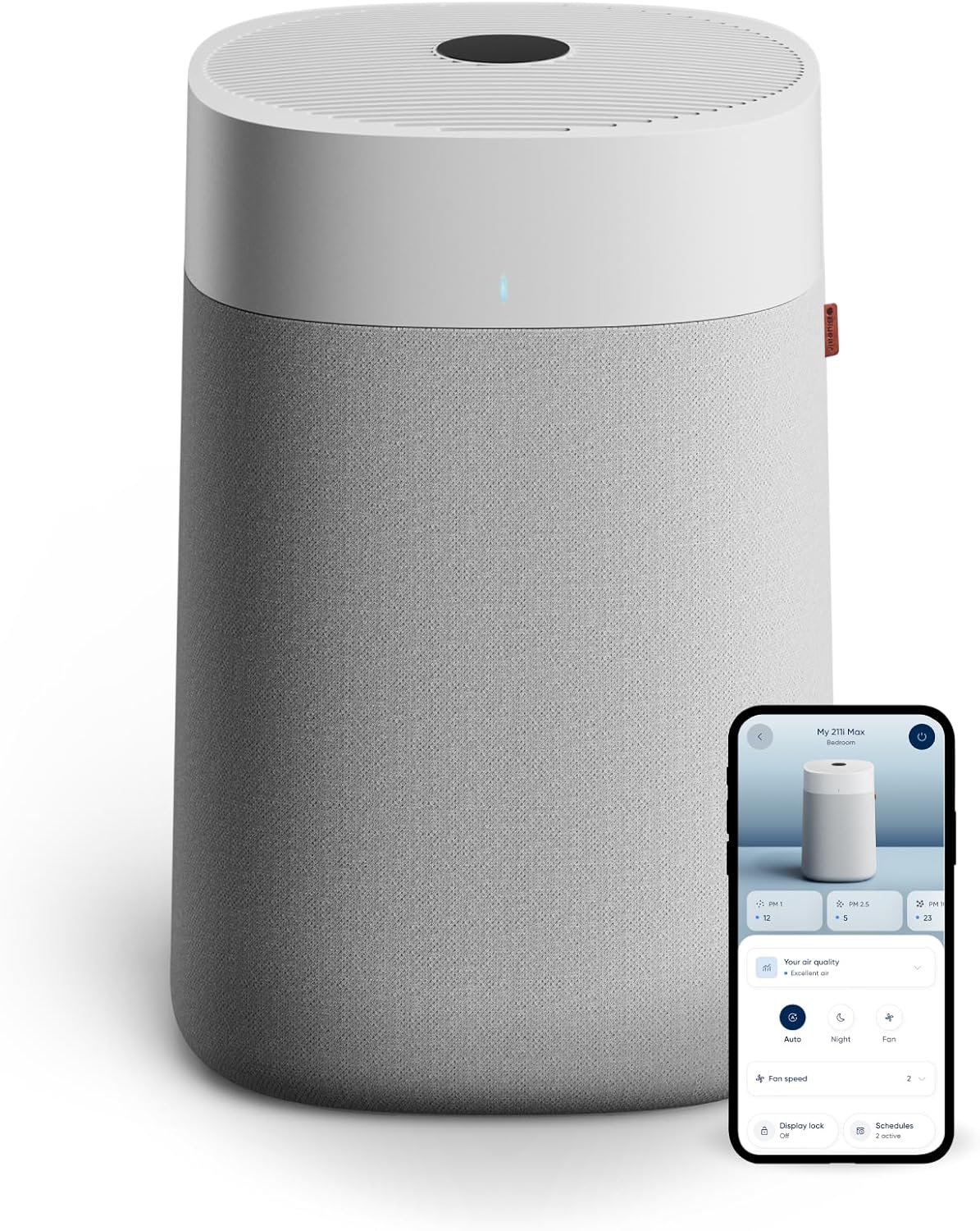 BLUEAIR Air Purifiers for Large Rooms, Cleans 3,048 Sqft In One Hour, HEPASilent Smart Air Cleaner For Home, Pets, Allergies, Virus, Dust, Mold, Smoke - Blue Pure 211i Max woonhhop
