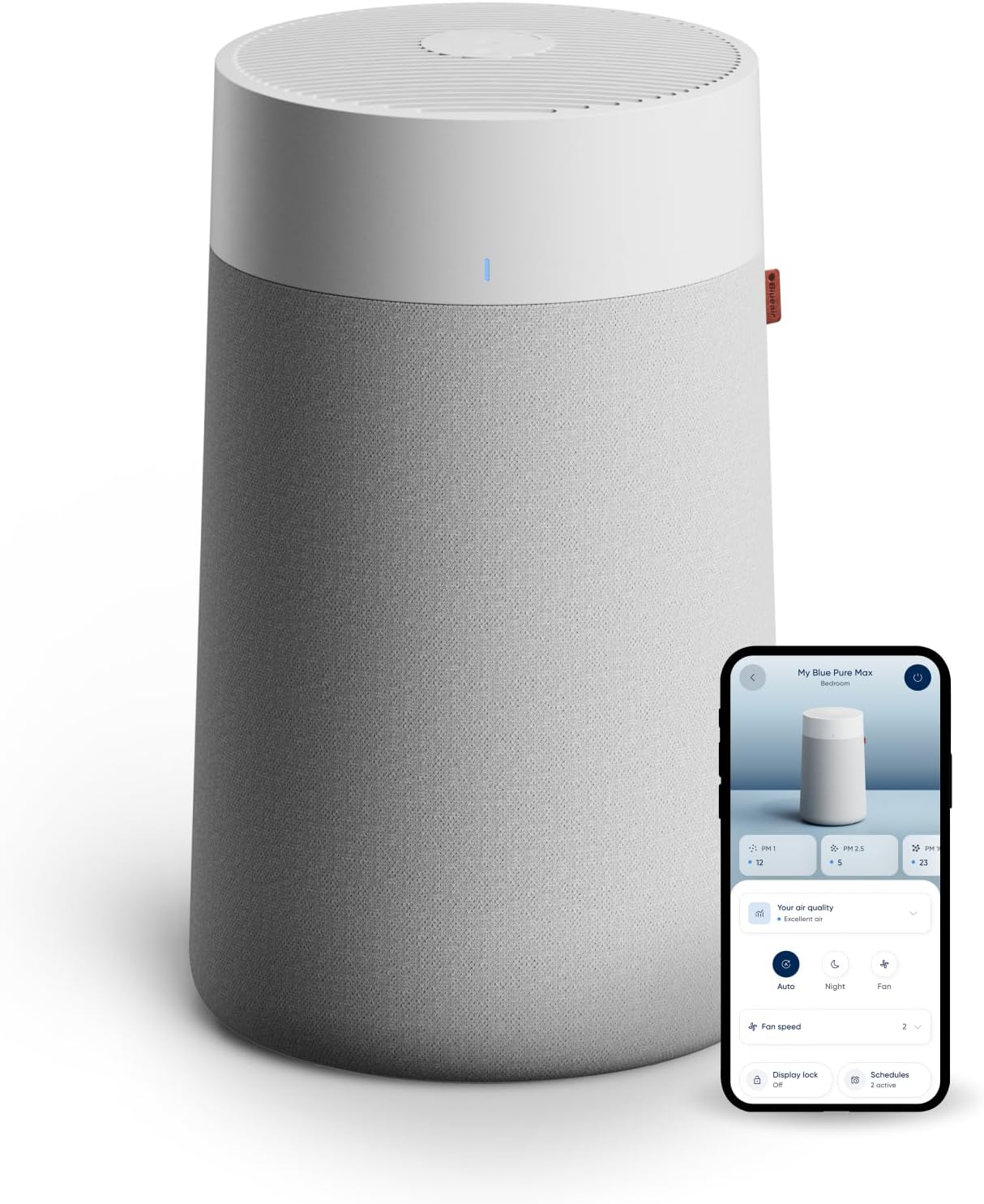 BLUEAIR Air Purifiers for Medium Rooms, Bedroom, Kitchen, Cleans 1,858 sqft in one hour, HEPASilent Smart Air Cleaner for Home, Pets, Allergies, Virus, Dust, Mold, Smoke - Blue Pure 311i Max woonhhop