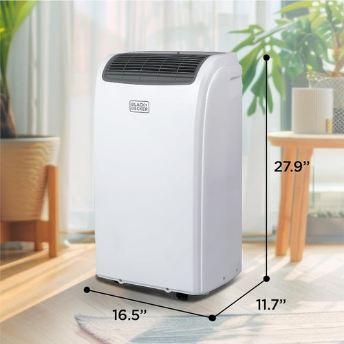 BLACK+DECKER Smart Portable Air Conditioner, 12,000 BTU for Rooms up to 550 Sq. Ft., Smart Portable AC with Follow Me Remote and Window Kit, BPACT12WT, White woonhhop