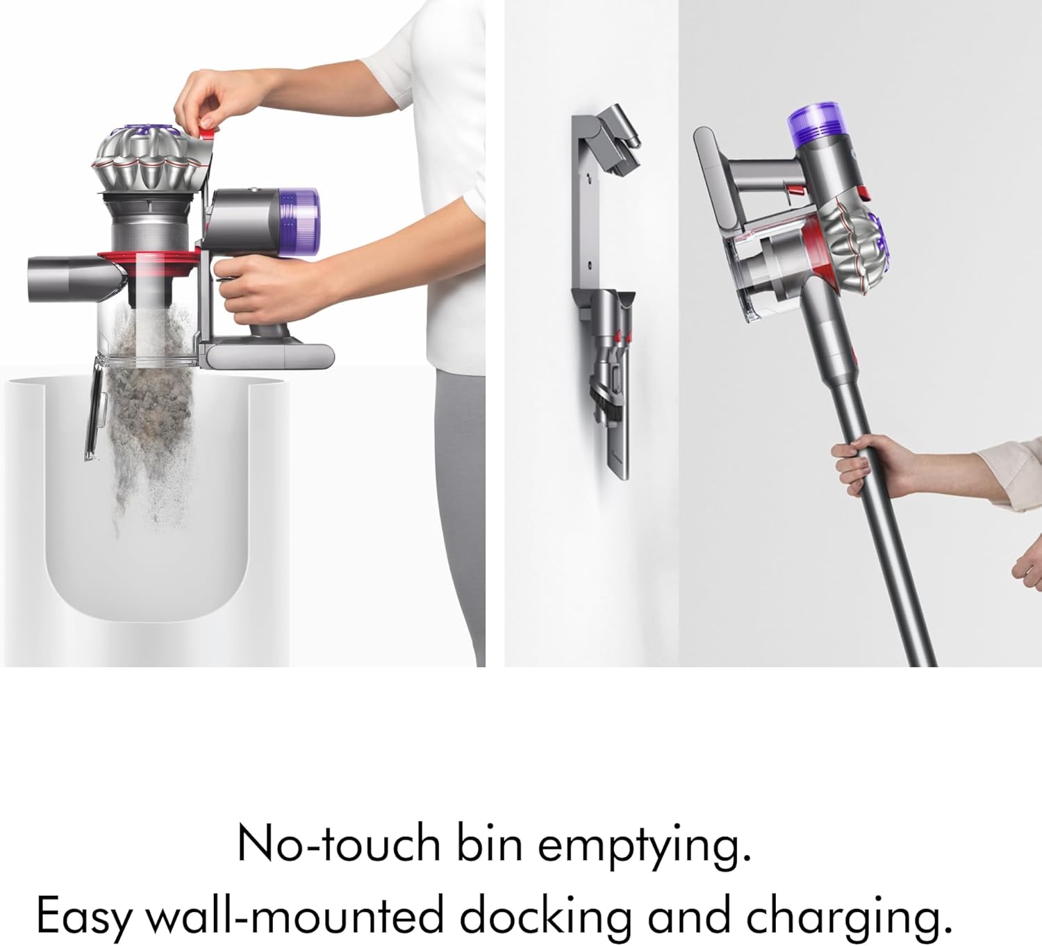 Dyson V8 Plus Cordless Vacuum, Cleans Hard Floors and Carpets, Detangles, Converts to Handheld, 115AW, 2 Power Modes, Up to 40 Minutes¹ woonhhop
