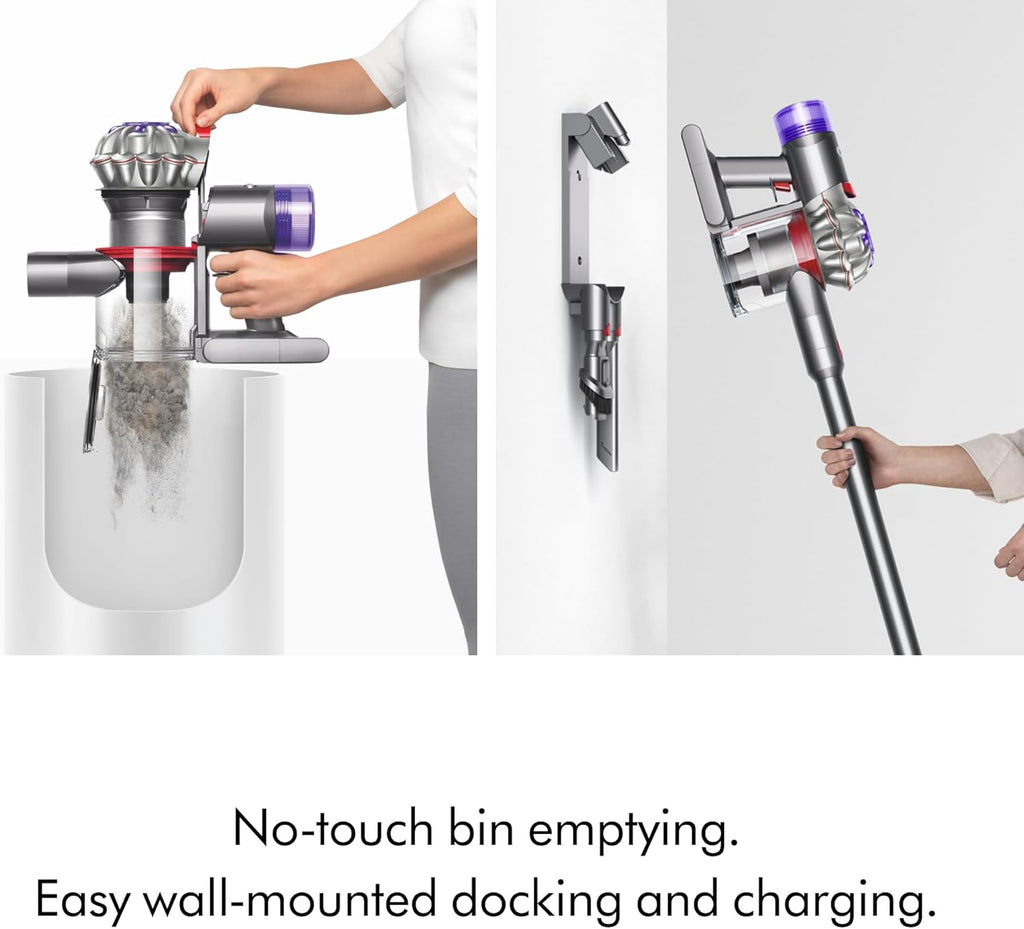 Dyson V8 Cordless Vacuum, Cleans Hard Floors and Carpets, Detangles, Converts to Handheld, 115AW, 2 Power Modes, Up to 40 Minutes¹ woonhhop