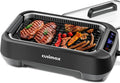 Smokeless Indoor Grill, CUSIMAX Electric Grill with Non-stick Removable Grill/Griddle Plate, 1500W Korean BBQ Grill with LED Smart Display & Tempered Glass Lid, Easy to Clean, Black woonhhop
