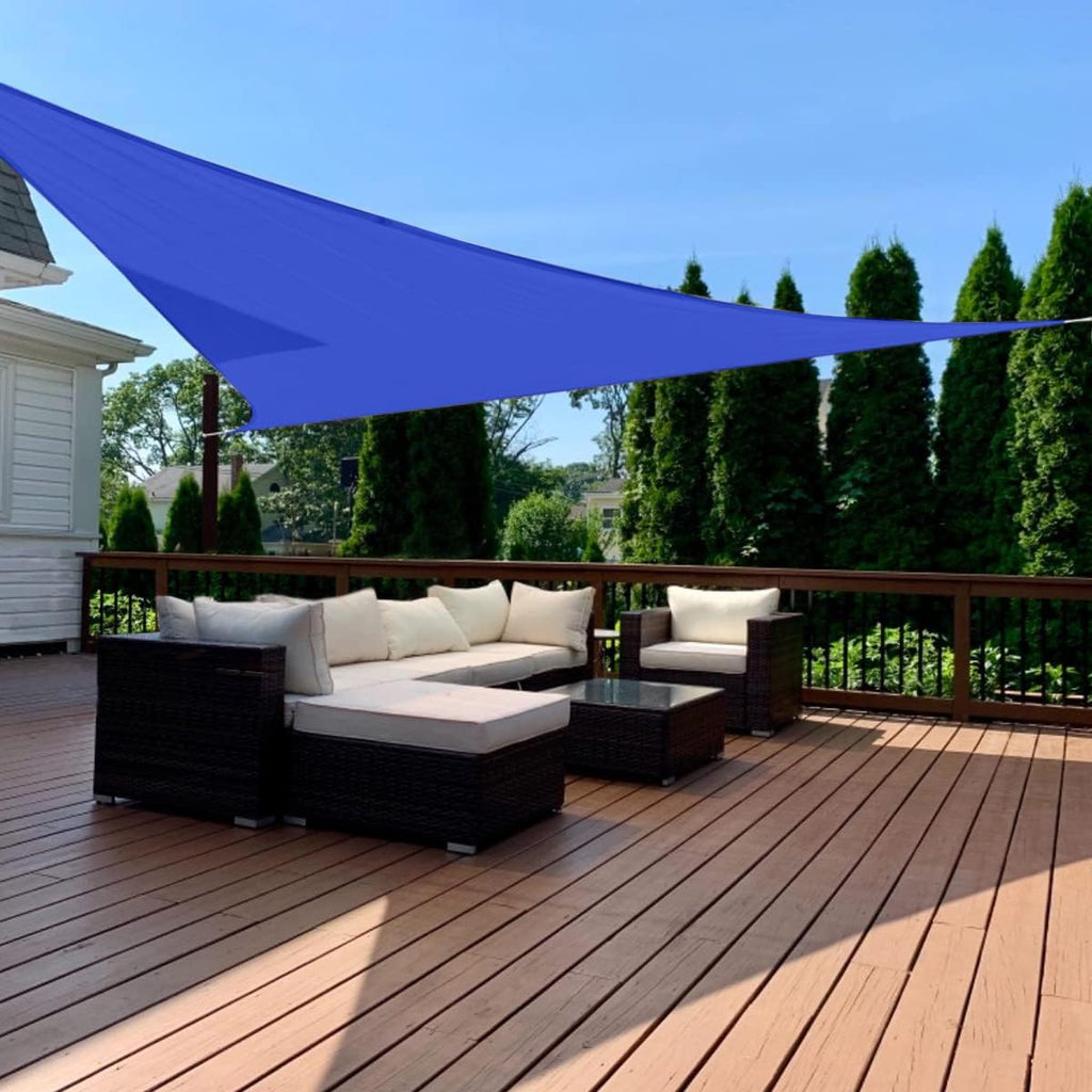 Quictent 20X20FT 185G HDPE Square Sun Shade Sail Canopy 98% UV Block Outdoor Patio Garden with Hardware Kit (Brown) woonhhop
