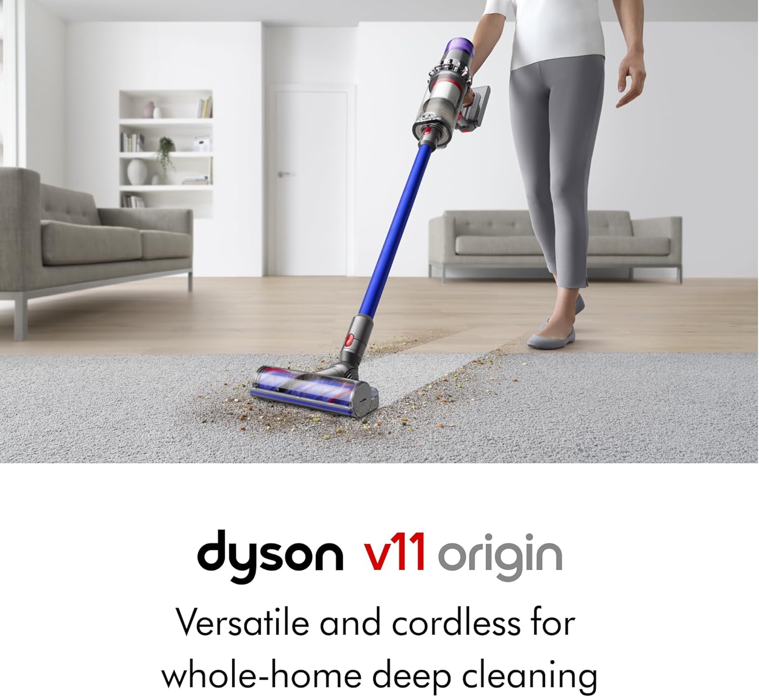 Dyson V11 Origin Cordless Vacuum, 185AW, 3 Power Modes, Up to 60 Minutes,² Deep Cleans Hard Floors and Carpets, Detangles pet Hair, Converts to Handheld woonhhop