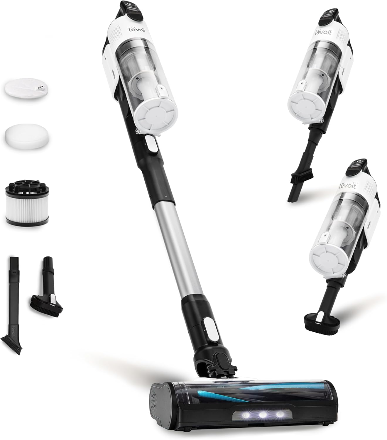 LEVOIT Cordless Vacuum Cleaner, Stick Vac with Tangle-Resistant Design, Up to 50 Minutes, Powerful Suction, Rechargeable, Lightweight, and Versatile for Carpet, Hard Floor, Pet Hair, LVAC-200 woonhhop