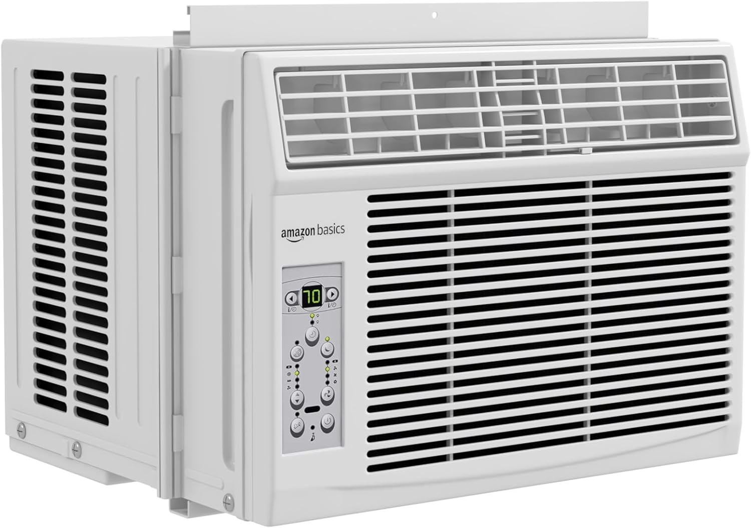 Amazon Basics 5000-BTU Window Air Conditioner with Quiet Operation, Up to 150 Sqf, Cool and Fan Functions, Washable Filter, Adjustable Window Kit, Intuitive Mechanical Controls, for Small Room, White woonhhop