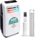 SereneLife Small Air Conditioner Portable 12,000 BTU with Built-in Dehumidifier - Portable AC Unit for Rooms up to 550 sq ft - Remote Control, Window Mount Exhaust Kit woonhhop