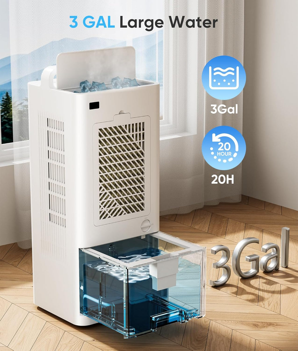 Portable Air Conditioners, 3-IN-1 Swamp Cooler, Evaporative Air Cooler,Remote & Touch Control, 90°+90° Oscillation,LED Screen, Air Coolong Fan for Outdoor Indoor woonhhop