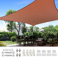 Quictent Sun Shade Sail for Patio, 185GSM Heavy Duty Rectangular Outdoor Sunshades UV Block Outside Canopy Cover for Backyard White and Grey Multi 20x26ft woonhhop