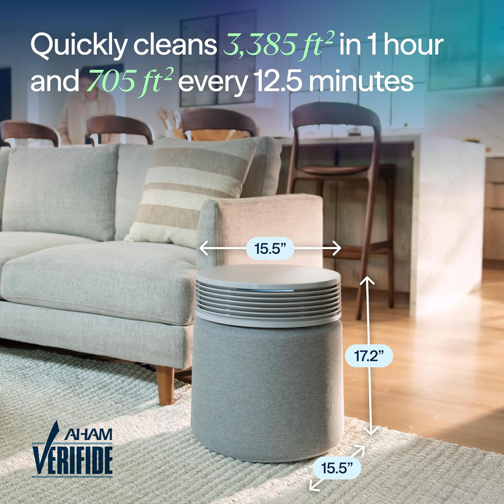 BLUEAIR Air Purifier for Large Rooms & Home - Odor Eliminating Cleans up to 3385 ft², HEPASilent, Smart WiFi, Auto Mode, Doubles as Table, Removes Dust, Smoke, Pet Hair, AHAM Verified, Blue Signature woonhhop