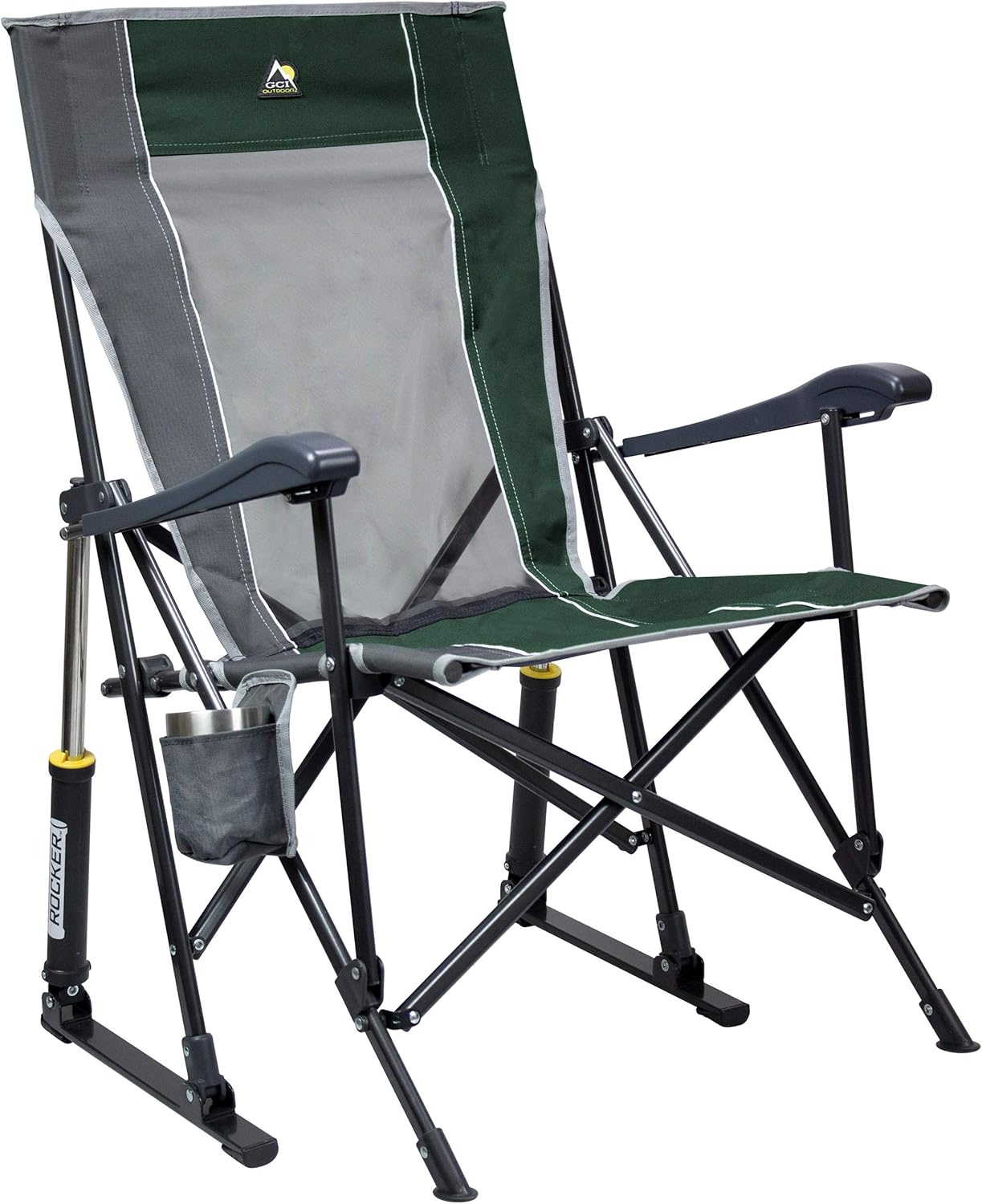 GCI Outdoor Sunshade Rocker Outdoor Rocking Chair with Canopy woonhhop