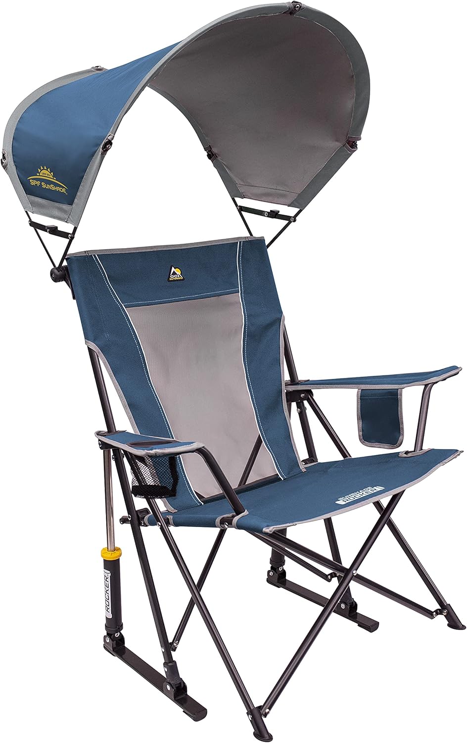 GCI Outdoor Sunshade Rocker Outdoor Rocking Chair with Canopy woonhhop